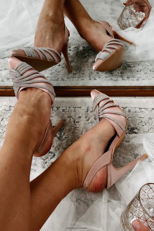 beige my main focus satijnen slingback hakken met strass details NanaMacs HPTT3933
