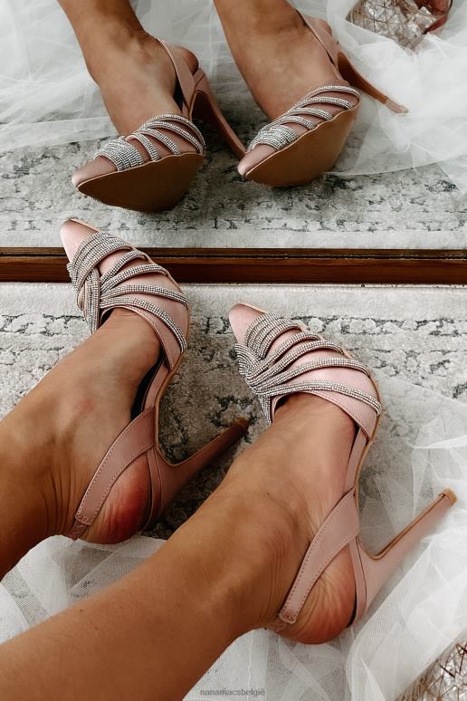 beige my main focus satijnen slingback hakken met strass details NanaMacs HPTT3933