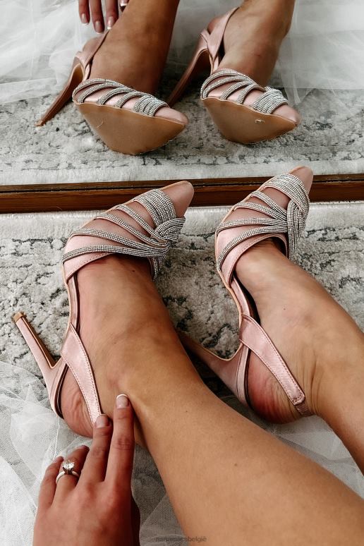 beige my main focus satijnen slingback hakken met strass details NanaMacs HPTT3933