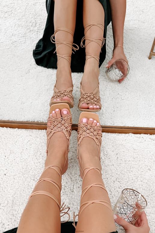 bruinen sahira gevlochten billini hiel met enkelbandje NanaMacs HPTT3952