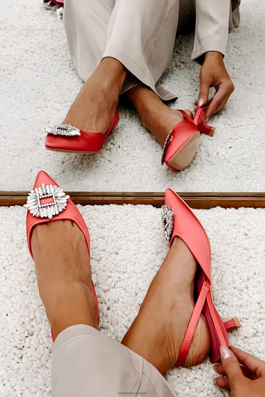 felroze taste of success satijnen slingback kitten heels NanaMacs HPTT3973