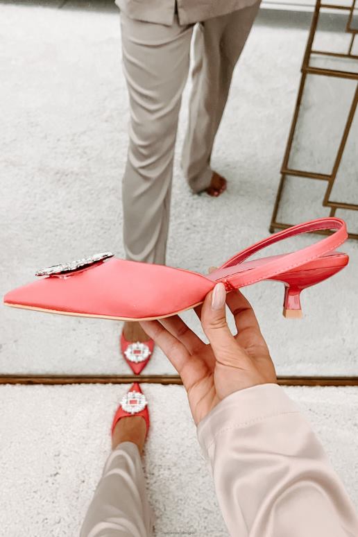 felroze taste of success satijnen slingback kitten heels NanaMacs HPTT3973