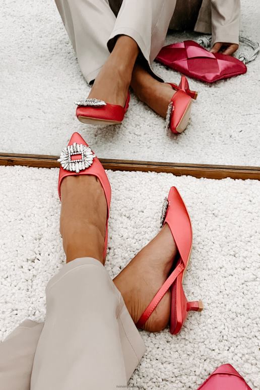 felroze taste of success satijnen slingback kitten heels NanaMacs HPTT3973