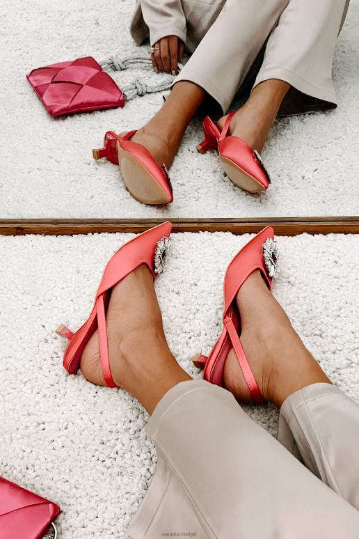 felroze taste of success satijnen slingback kitten heels NanaMacs HPTT3973