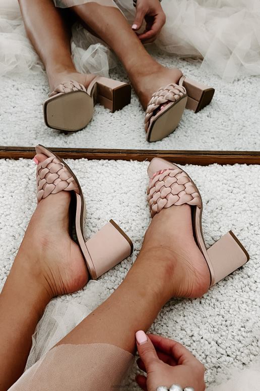 licht mauve geen excuses hier satijn geweven sandaal met hakken NanaMacs HPTT3940