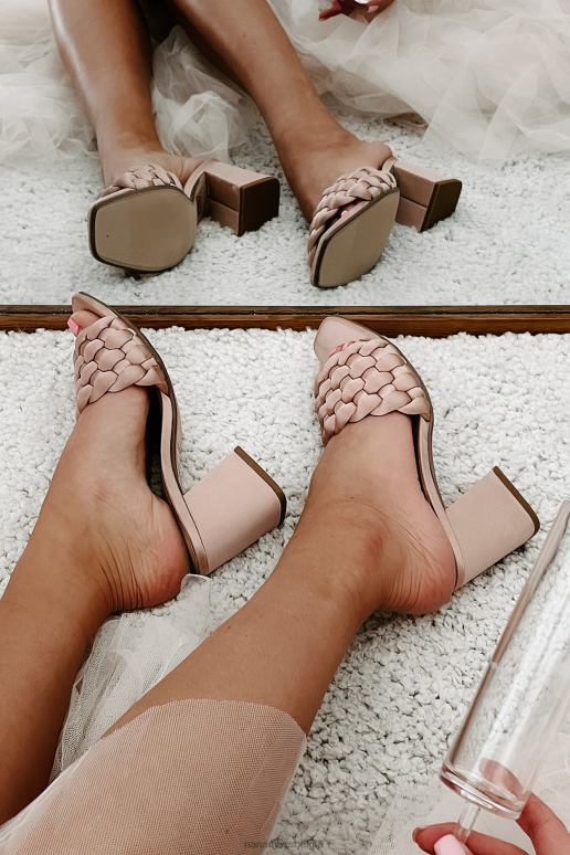 licht mauve geen excuses hier satijn geweven sandaal met hakken NanaMacs HPTT3940