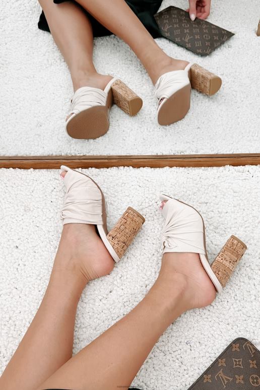 lichte steen alona canvas open teen sandaal met hak NanaMacs HPTT3978