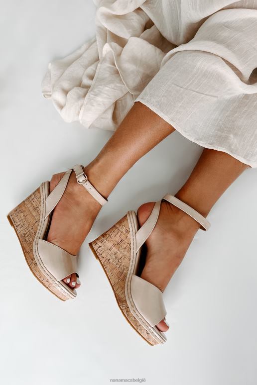 naakt het vinden van gunst peep toe kurk sleehakken NanaMacs HPTT4058