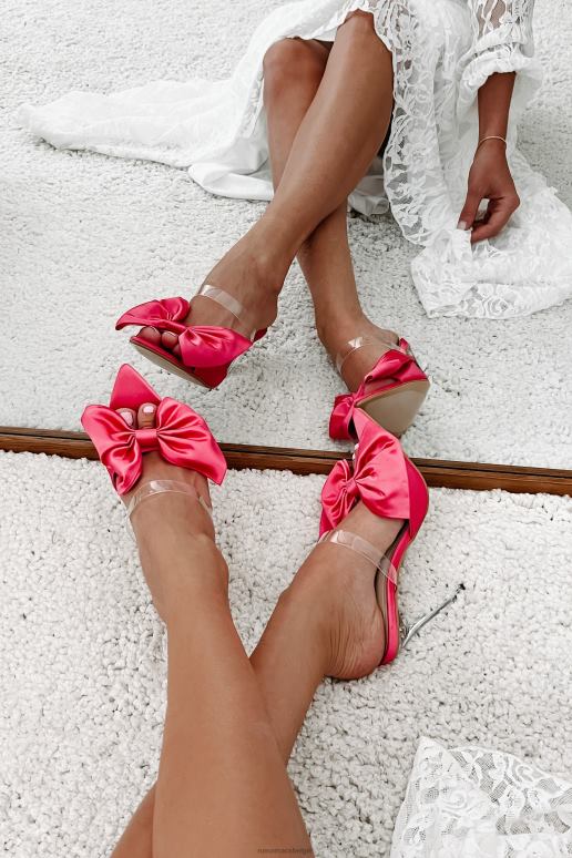 roze marceline strik voor open teen hakken NanaMacs HPTT3982