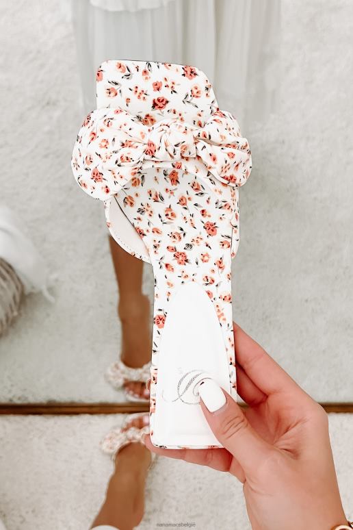 wit multi mooie in praag geknoopte gebloemde hakken NanaMacs HPTT3960