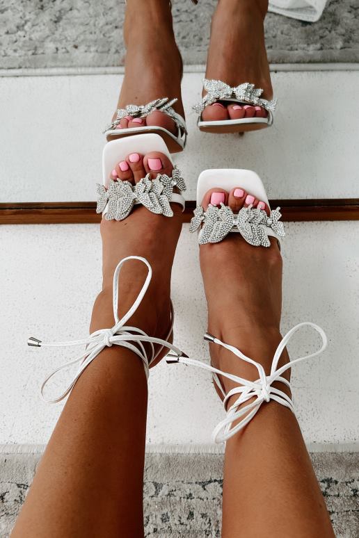 wit sociale vlinder strass vlinder wrap hakken NanaMacs HPTT3929