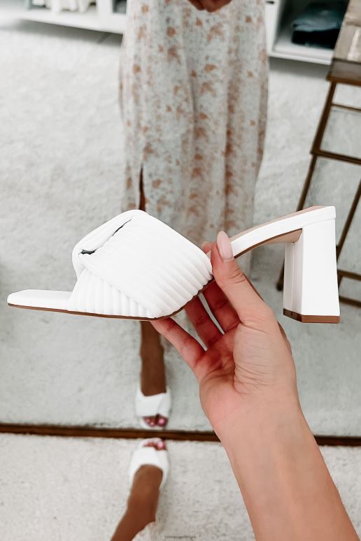 wit walk the talk geplooide sandaal met hak NanaMacs HPTT3950