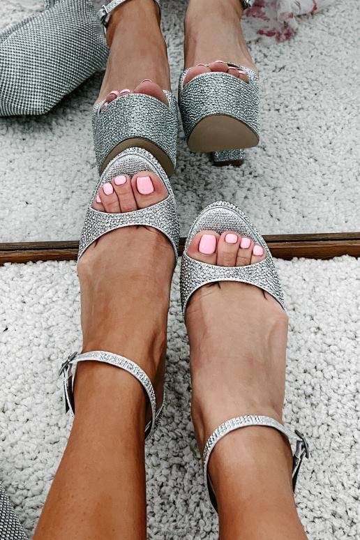 zilver faize billini plateauzolen met strassteentjes NanaMacs HPTT3934