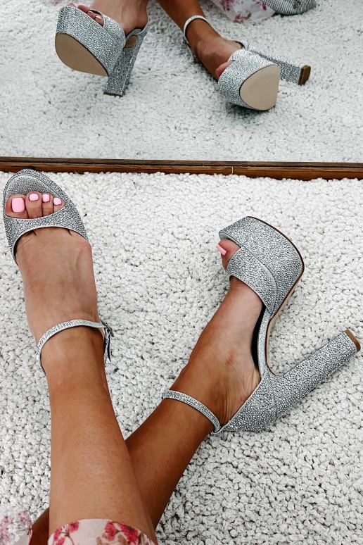 zilver faize billini plateauzolen met strassteentjes NanaMacs HPTT3934