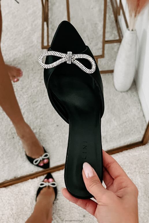 zwart satijn party moves billini open teen satijnen hakken NanaMacs HPTT3946