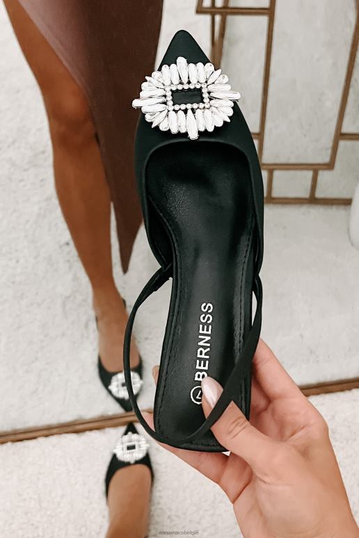 zwart taste of success satijnen slingback kitten heels NanaMacs HPTT3974