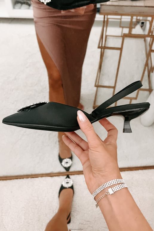 zwart taste of success satijnen slingback kitten heels NanaMacs HPTT3974