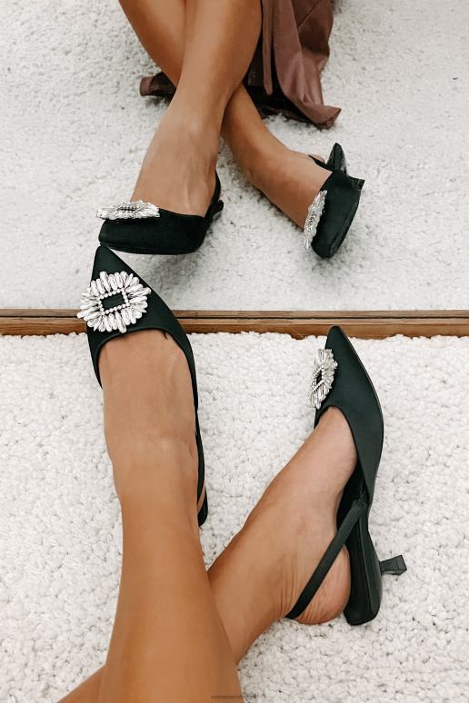 zwart taste of success satijnen slingback kitten heels NanaMacs HPTT3974