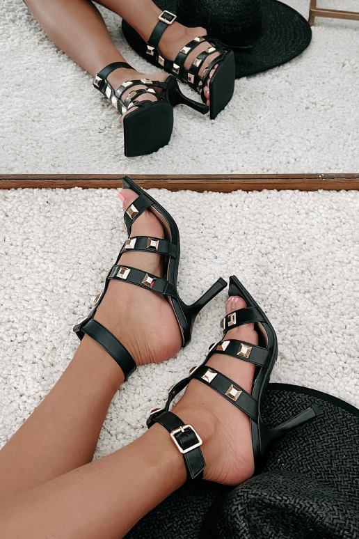 zwart woeste mededinger bezaaid gladiatorenhakken NanaMacs HPTT3945