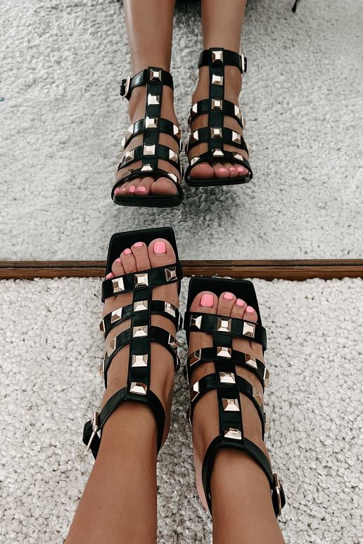 zwart woeste mededinger bezaaid gladiatorenhakken NanaMacs HPTT3945