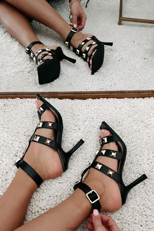 zwart woeste mededinger bezaaid gladiatorenhakken NanaMacs HPTT3945