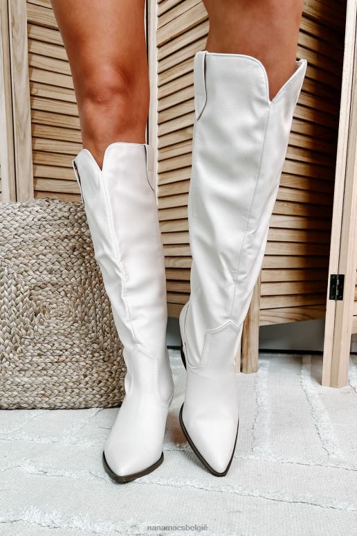 beige ashby kniehoge westernlaarzen NanaMacs HPTT3870