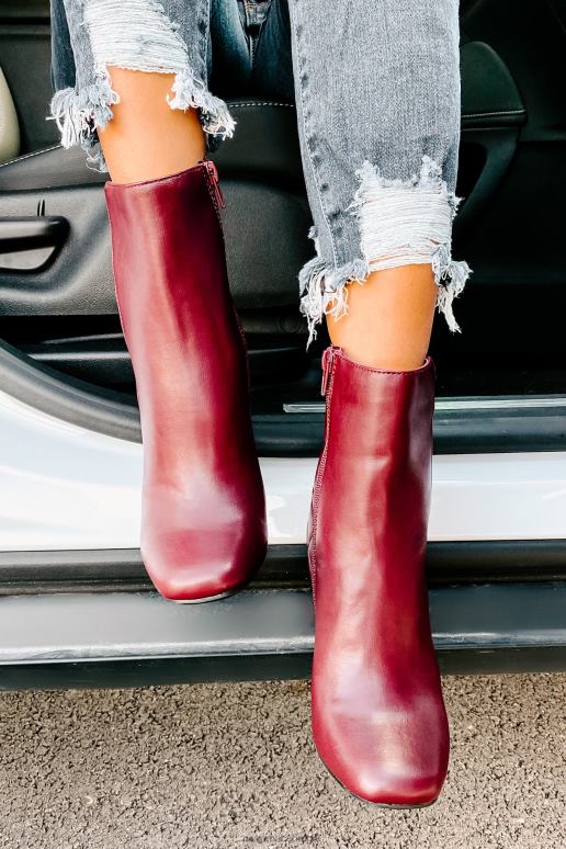 bordeaux subtiele stappen gewatteerde faux lederen laarsjes NanaMacs HPTT3923