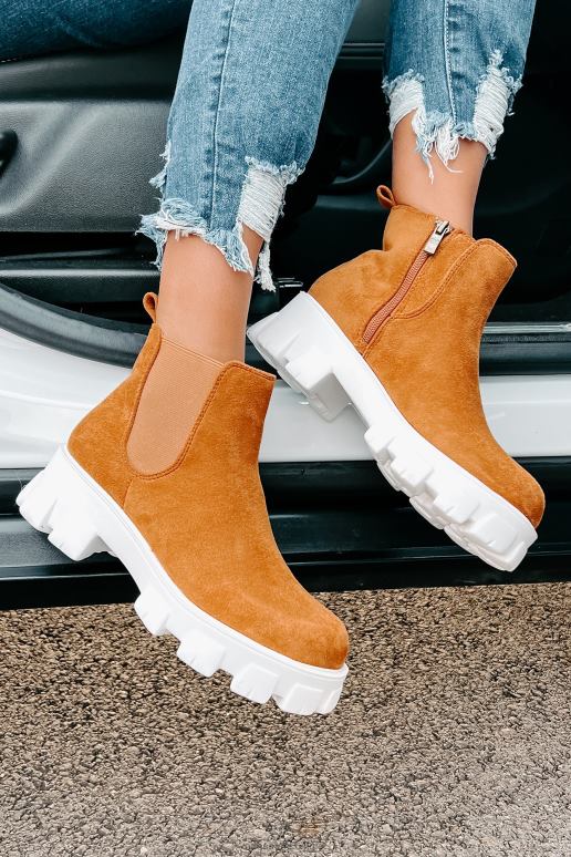 kameel new paths laarsjes van imitatiesuède met dikke zool NanaMacs HPTT3920