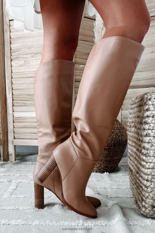lichte kameel naturel ramara kunstleren billini kniehoge laarzen NanaMacs HPTT3874