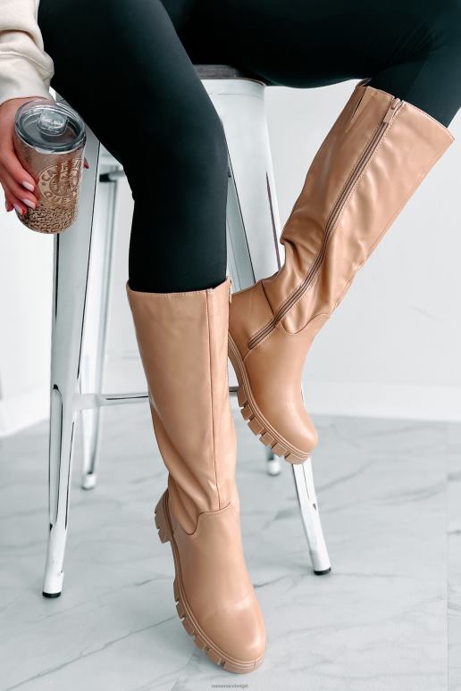 naakt racen naar uitsterven kniehoge laarzen met noppen NanaMacs HPTT3859