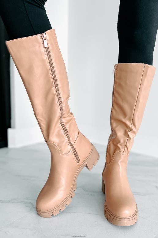 naakt racen naar uitsterven kniehoge laarzen met noppen NanaMacs HPTT3859