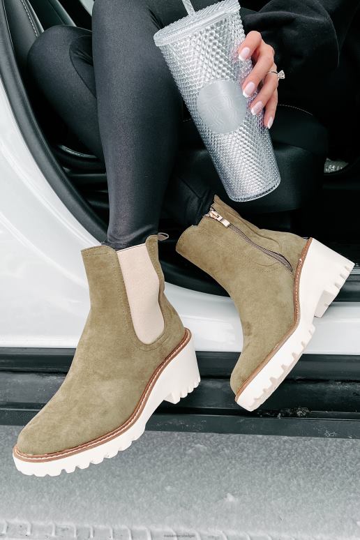 olijf makkelijk aan te trekken slofjes van imitatiesuède NanaMacs HPTT3915