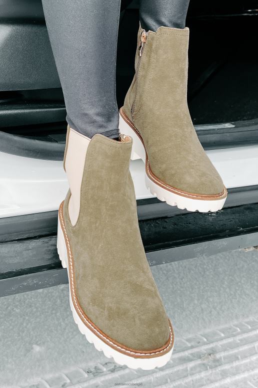 olijf makkelijk aan te trekken slofjes van imitatiesuède NanaMacs HPTT3915