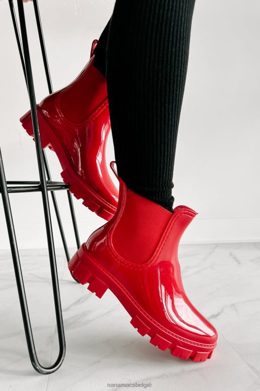 rood hete tamale lakleren chelsea laarzen met noppenzool NanaMacs HPTT3895