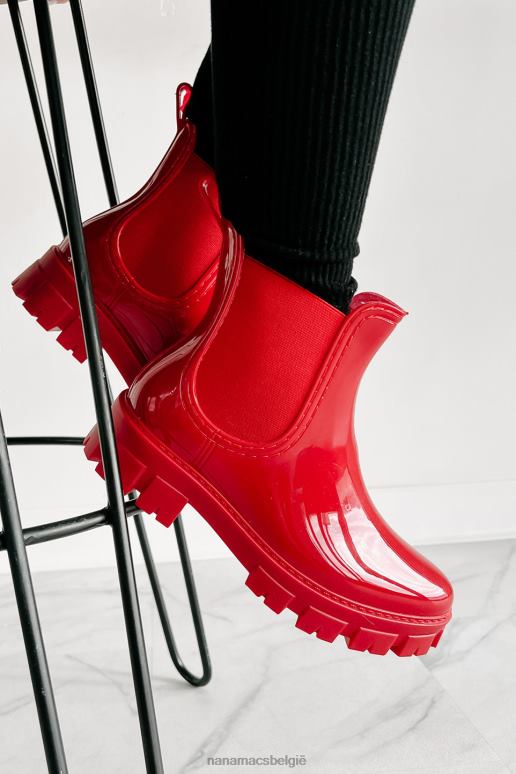 rood hete tamale lakleren chelsea laarzen met noppenzool NanaMacs HPTT3895