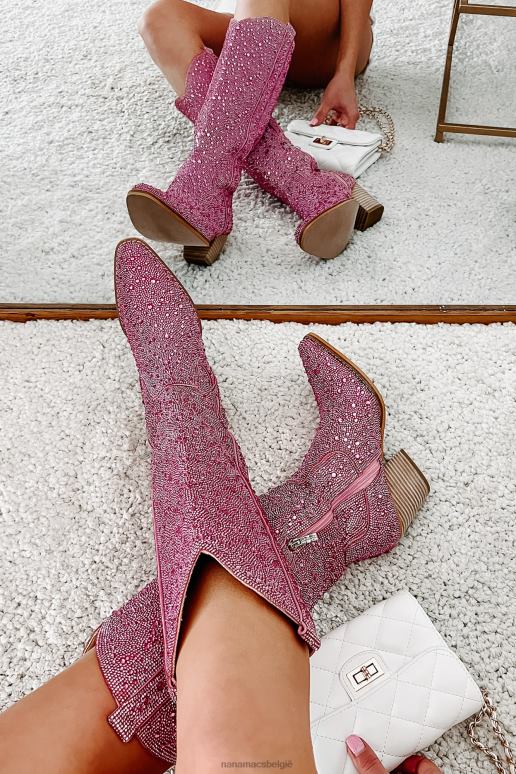 roze strass urban cowgirl strass cowboylaarzen NanaMacs HPTT3854