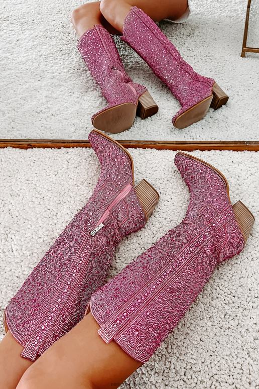 roze strass urban cowgirl strass cowboylaarzen NanaMacs HPTT3854