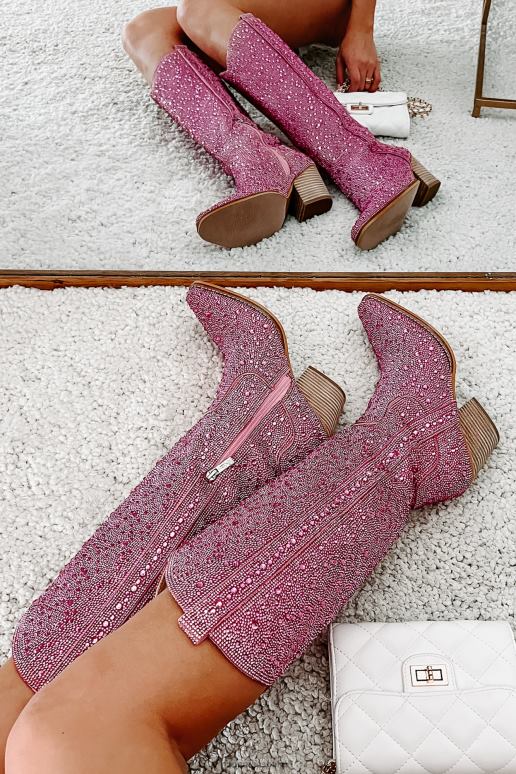 roze strass urban cowgirl strass cowboylaarzen NanaMacs HPTT3854