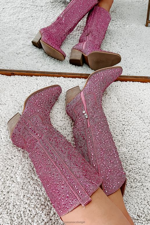 roze strass urban cowgirl strass cowboylaarzen NanaMacs HPTT3854