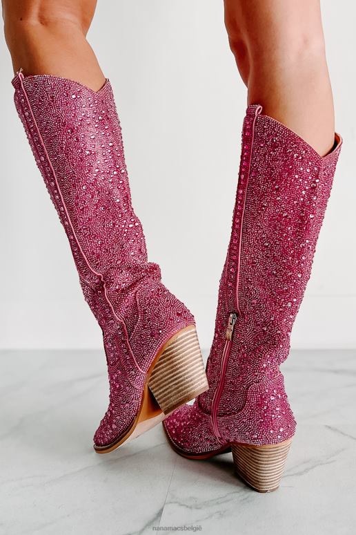 roze strass urban cowgirl strass cowboylaarzen NanaMacs HPTT3854