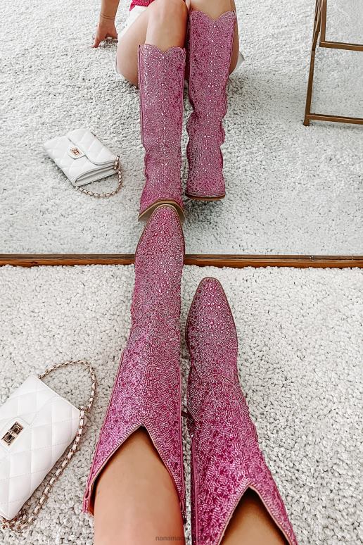 roze strass urban cowgirl strass cowboylaarzen NanaMacs HPTT3854