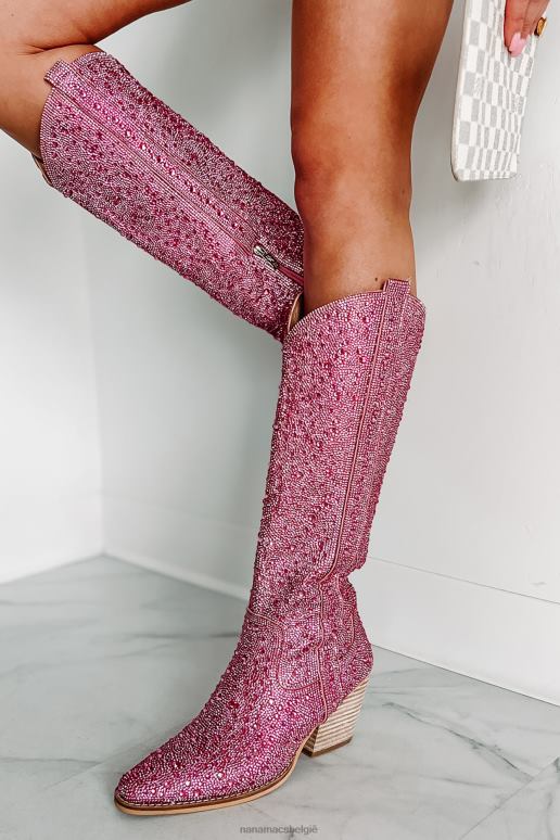 roze strass urban cowgirl strass cowboylaarzen NanaMacs HPTT3854