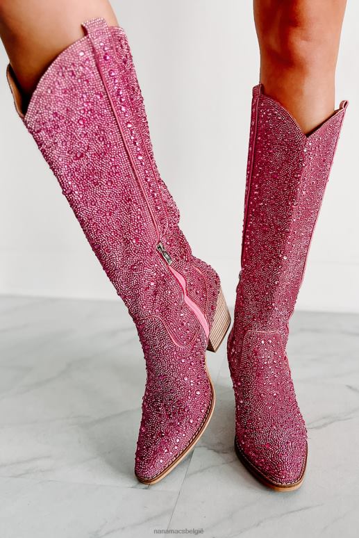 roze strass urban cowgirl strass cowboylaarzen NanaMacs HPTT3854