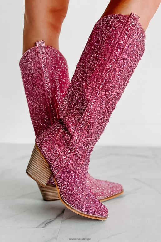 roze strass urban cowgirl strass cowboylaarzen NanaMacs HPTT3854