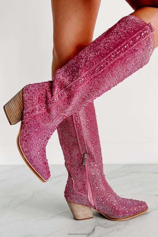roze strass urban cowgirl strass cowboylaarzen NanaMacs HPTT3854