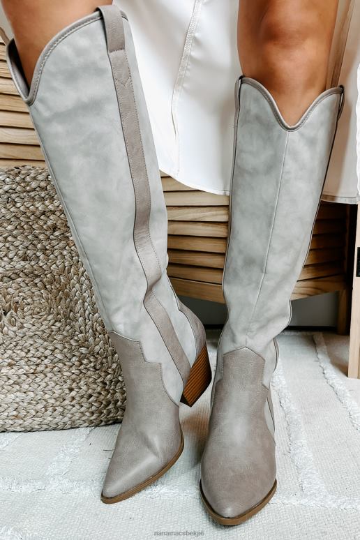 taupe zitzadel kunstleer westernlaarzen NanaMacs HPTT3872
