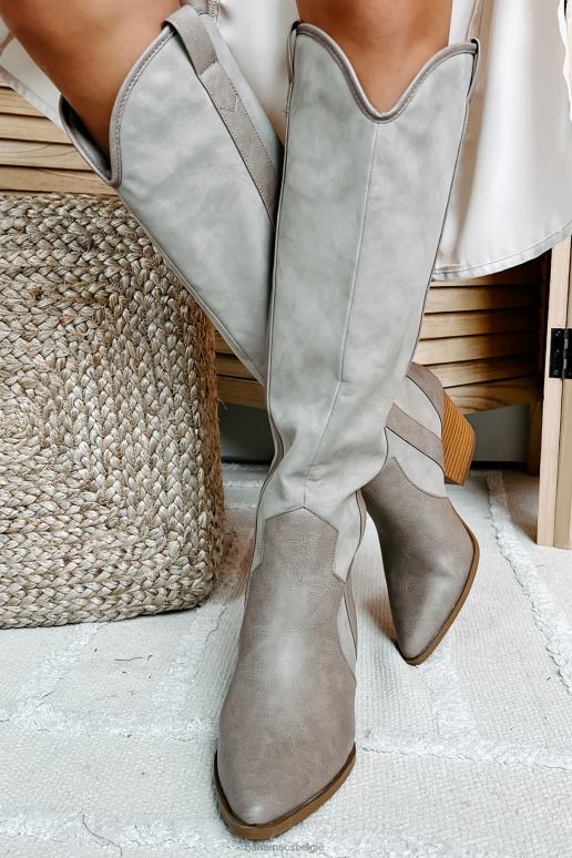 taupe zitzadel kunstleer westernlaarzen NanaMacs HPTT3872