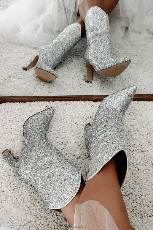 zilver anica billini laarsjes met strassteentjes NanaMacs HPTT3866