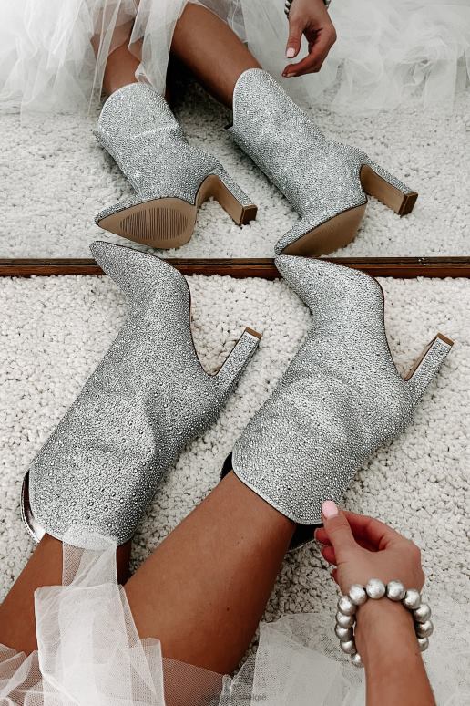 zilver anica billini laarsjes met strassteentjes NanaMacs HPTT3866