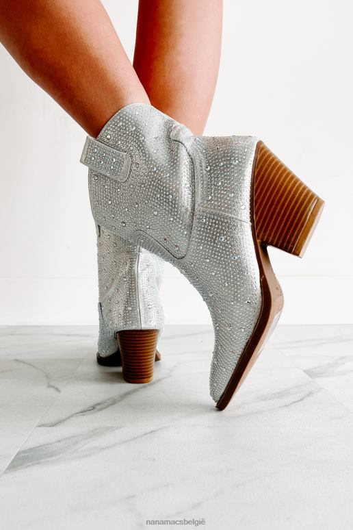 zilver forever flitsende laarsjes met strassteentjes NanaMacs HPTT3893